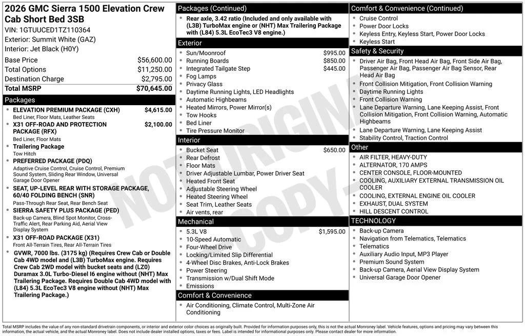 gmc sierra 1500 2026 1GTUUCED1TZ110364 image gmc sierra 1500 2026 1GTUUCED1TZ110364 image